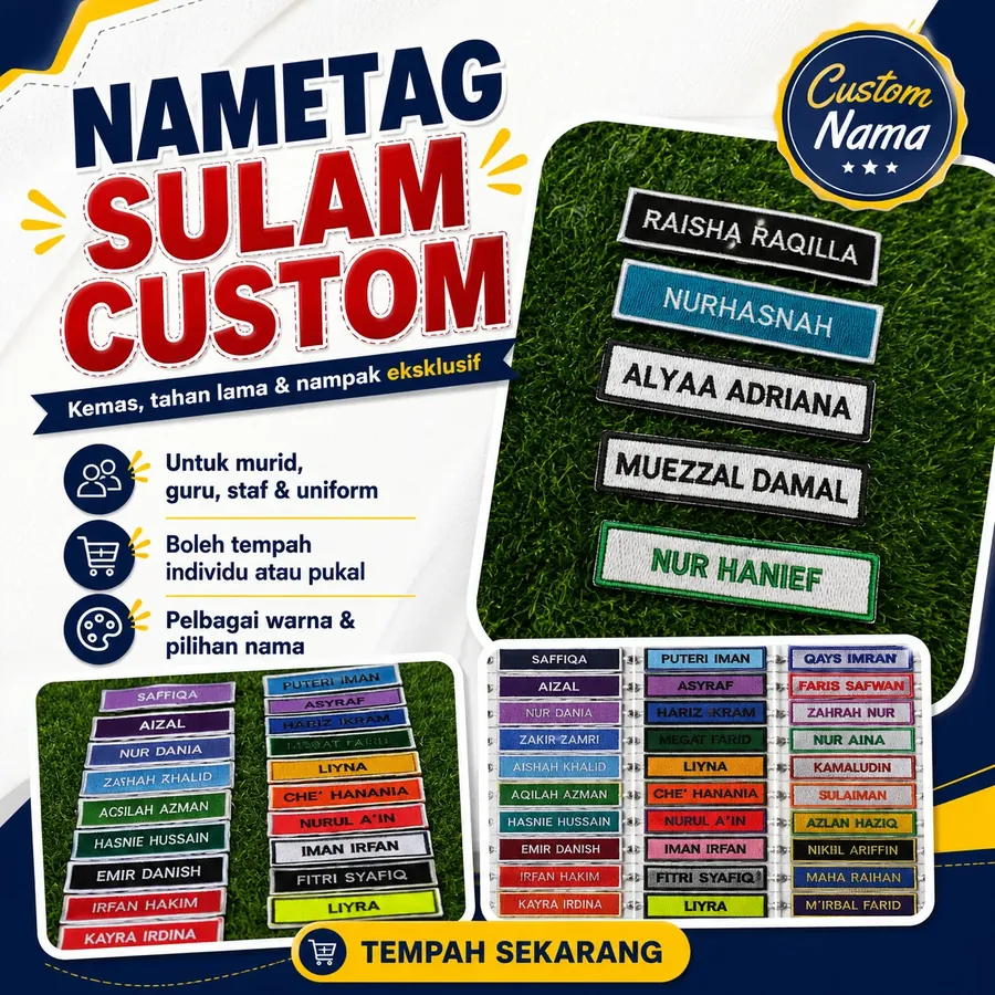 Nametag Sulam Custom