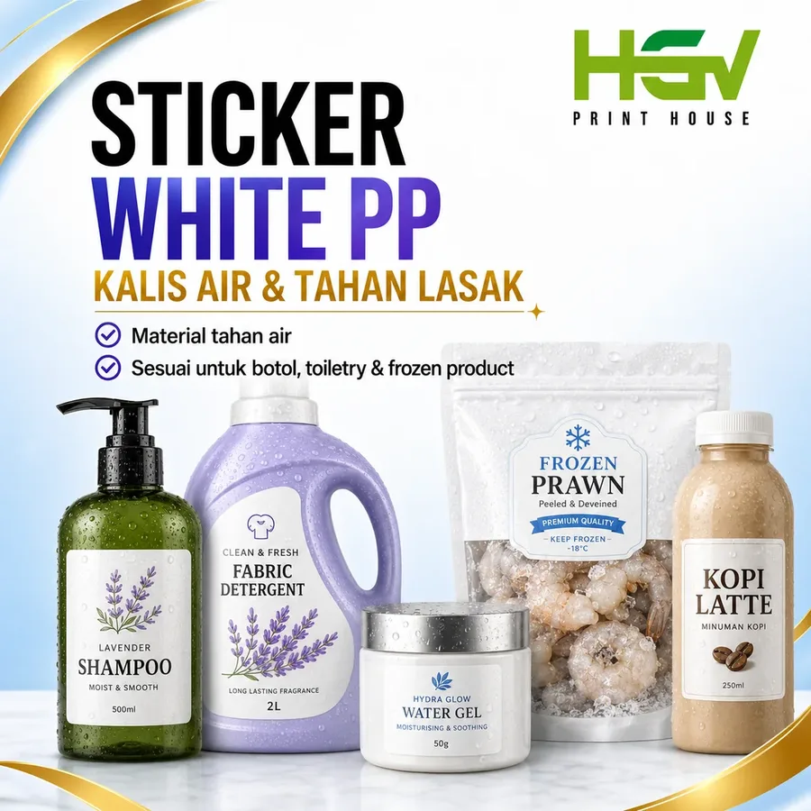 Sticker White PP Small
