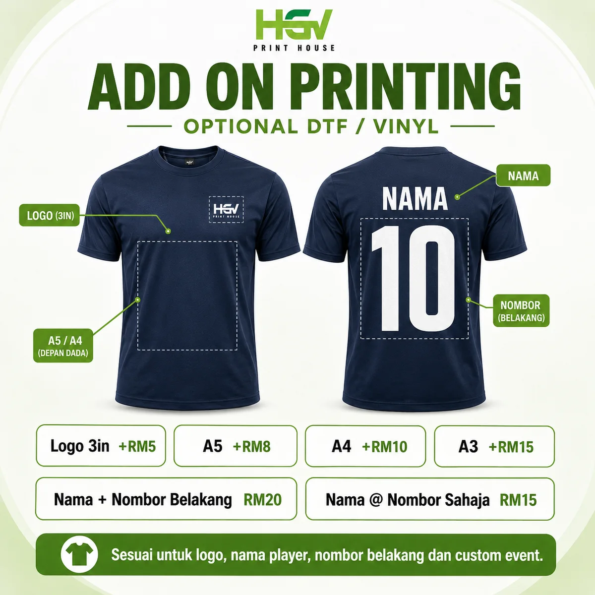 Add On Printing