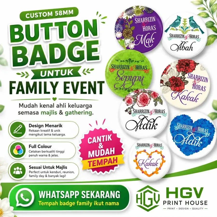 Contoh Button Badge Family