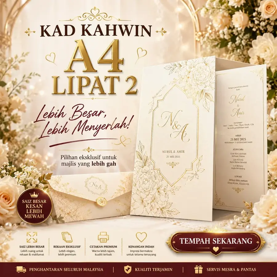 Kad Kahwin A4 Lipat 2