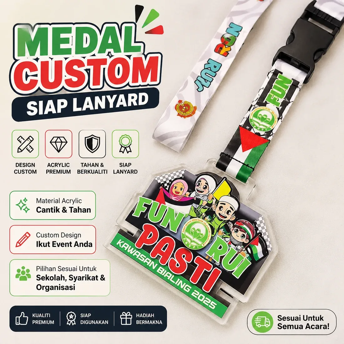 Contoh medal acrylic custom